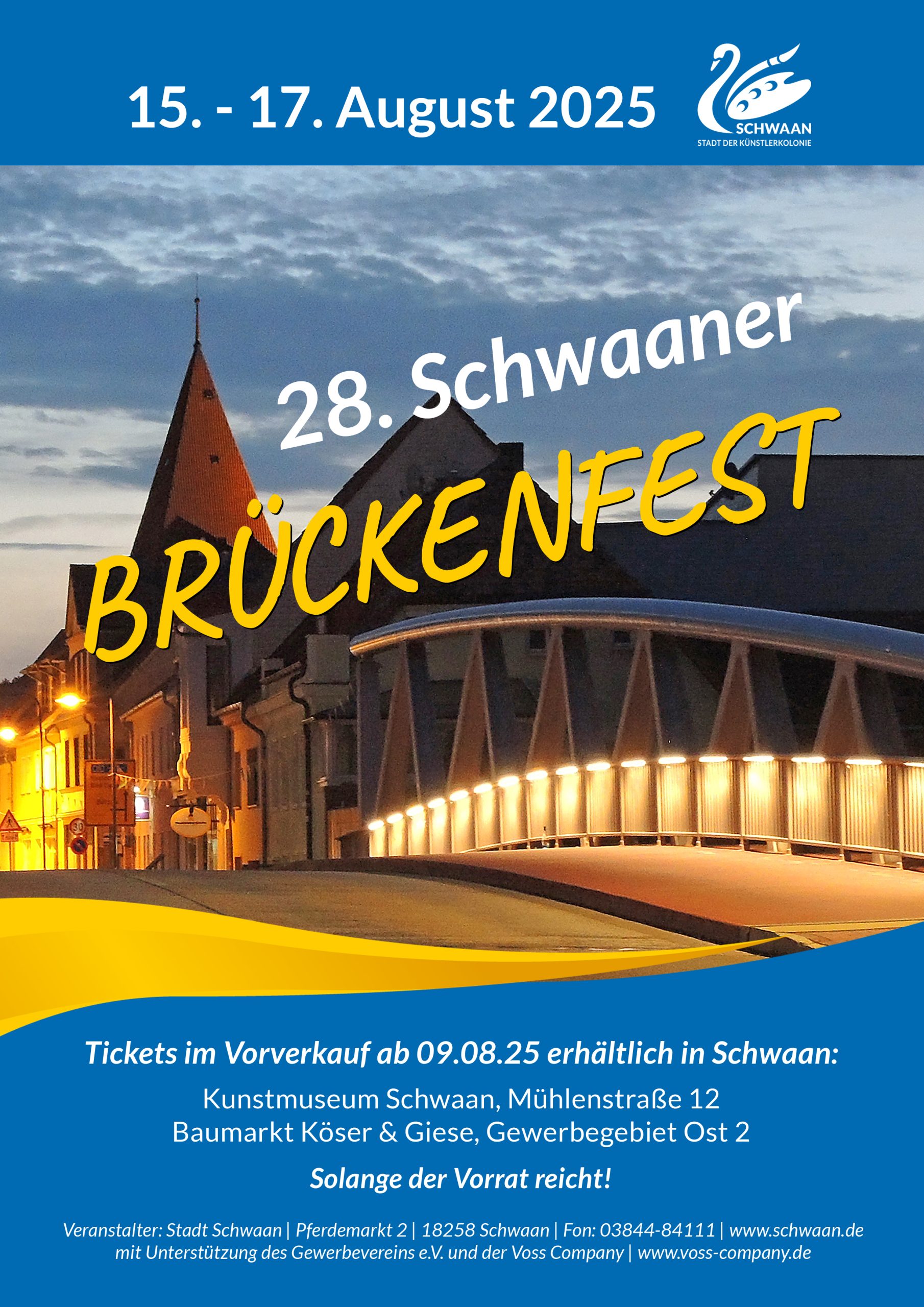 Infostand auf dem Brückenfest in Schwaan