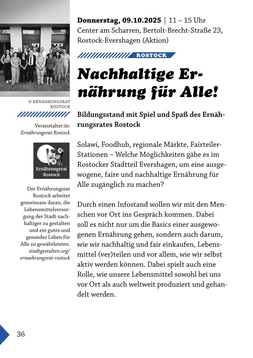 Nachhaltige Ernährung für Alle!