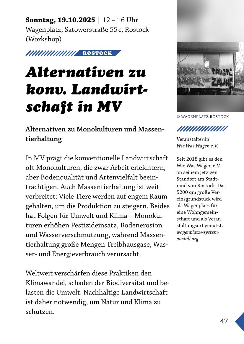 Alternativen zur konventionellen Landwirtschaft in MV