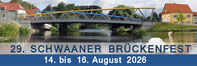 Infostand auf dem Brückenfest in Schwaan